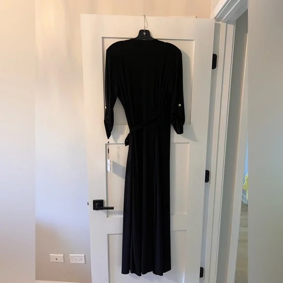 Calvin Klein Black Wrap Dress - Picture 6 of 9